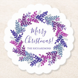 Elegant Lila God jul Helgdag Utandning Namn Underlägg Papper