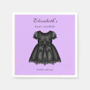 Elegant Lila Gothic Baby Shower Pappersservett