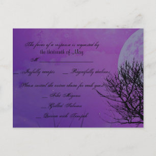 Elegant Lila Gothic Night Posh OSA Postcard Inbjudan Vykort