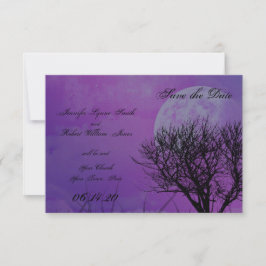 Elegant Lila Gothic Posh Bröllop spara datum Datumet