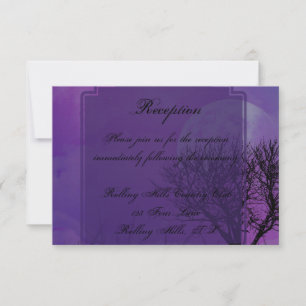 Elegant Lila Gothic Posh Wedding Reception Inbjudningar