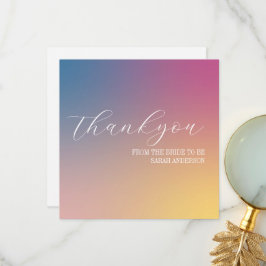 Elegant lila gradient bröllopsdusch tack kort