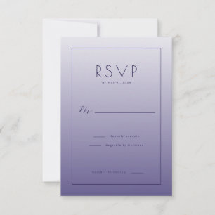 Elegant Lila Gradient RSVP OSA Kort