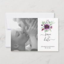 Elegant Lila Grönt Blommigt Bröllop