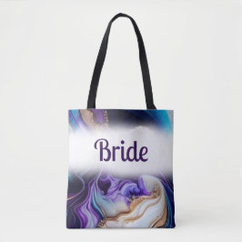 Elegant Lila & Guld Bröllop Bag för Bride Tygkasse