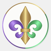 Elegant lila guld grön fransk Fleur de Lis