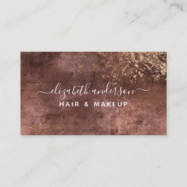 Elegant Lila Guld Marble Modern Chic Salon Visitkort