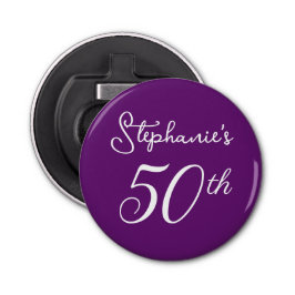 Elegant Lila - höstmånad, 50:e Födelsedagsfesten Flasköppnare