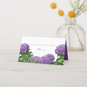 Elegant Lila Hydrangea Bröllop-platskort Placeringskort