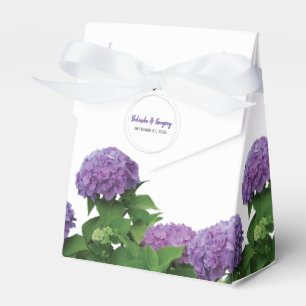 Elegant Lila Hydrangea Bröllop Presentaskar