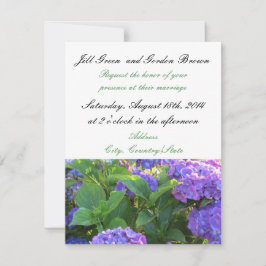 Elegant lila Hydrangea bröllopsinbjudan Inbjudningar