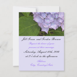 Elegant lila Hydrangea bröllopsinbjudan Inbjudningar