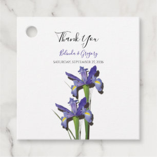 Elegant Lila Iris Bröllop Gift Gåvor Etiketter