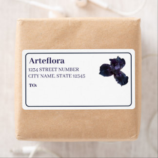 Elegant Lila Iris Florist Shop Anpassningsbar Ship Fraktsedel