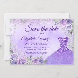 Elegant Lila jul - felavstämning Spara datum Inbjudningar