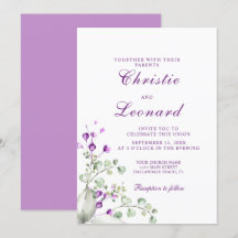 Elegant Lila Lavander Flowers Bröllop