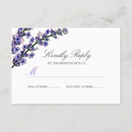Elegant Lila Lavendel Bröllop RSVP OSA Kort