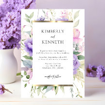 Elegant lila lavendel rosa blommande bröllop