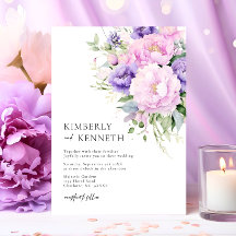 Elegant lila lavendel violett blommande bröllop