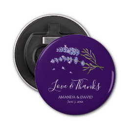 Elegant Lila Lavender Bröllop Möhippa Flasköppnare