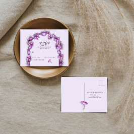 Elegant Lila Lilac Arch Blommigts No Menu OSA Helg Vykort