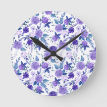 Elegant Lila Lilac Blommigt på vit 