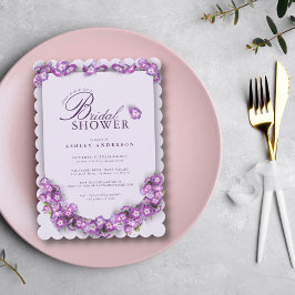 Elegant Lila Lilac I Arch Blommigt Möhippa Inbjudningar