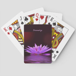 Elegant Lila Lilac Lotus Flower Zen Personlig Casinokort