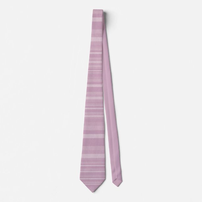 Elegant Lila Lilac Stripe Mönster Manar Slips (Framsida)
