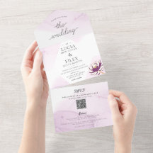 Elegant Lila Lotus Mini Blommigt Bröllop