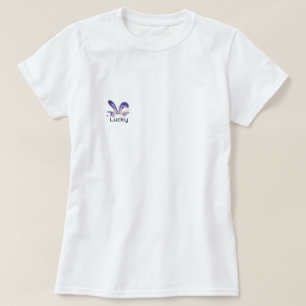Elegant Lila Lucky Rabbit Öron Flowers Garland T Shirt