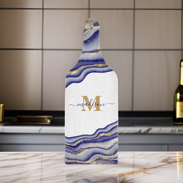 Elegant Lila Marble Agate Monogrammed (Skapare uppladdad)