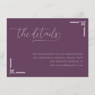Elegant Lila Minimalistisk Kalligrafi Tilläggskort