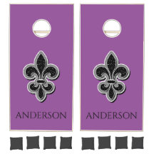 Elegant lila modern Fleur De Lis blomma