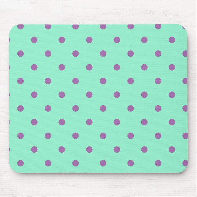 elegant lila mynta polka dots musmatta (Framsidan)
