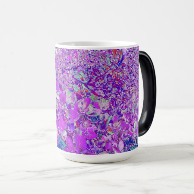 Elegant lila och blå Limelight Hortensia Magisk Mugg (Framsida höger)