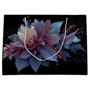 Elegant lila och guld fantasiblommig arrangemang