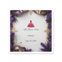 Elegant Lila och Guld Quinceañera Party