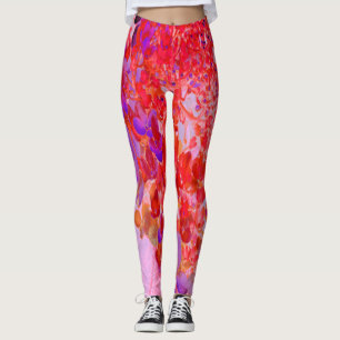 Elegant lila och orange Limelight Hortensia Leggings