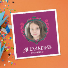 Elegant Lila och Rosa Princess Royal Vapensköld Ph Pappersservett