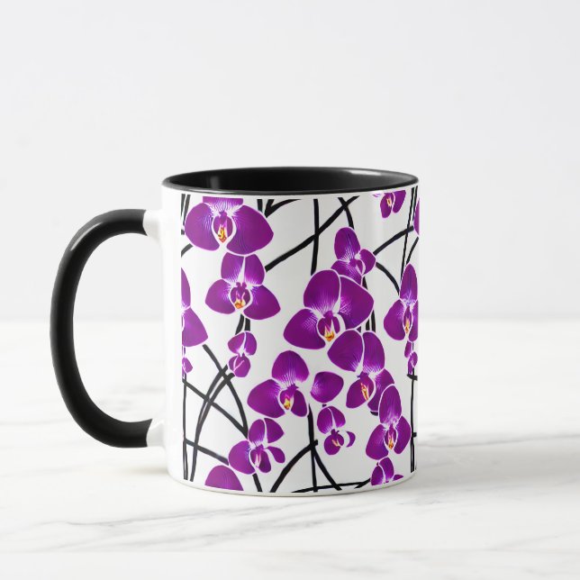 Elegant Lila Orchid Infusion Mugg (Vänster)