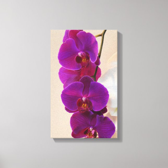 Elegant Lila Orchid Wrapped Canvas (Framsida)