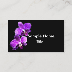 elegant lila orchids blomsterfotografi visitkort