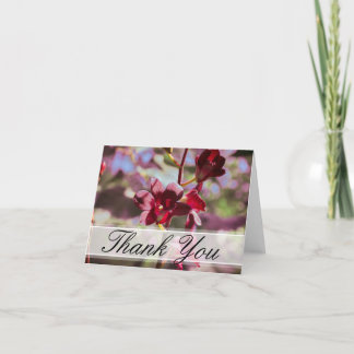 Elegant Lila Orchids Tack Kort
