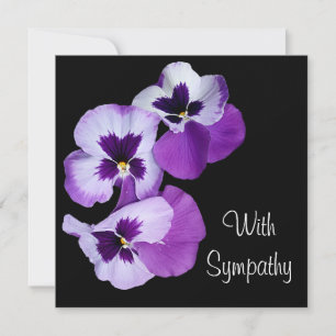 Elegant lila Pansy Blomart-sympati Kort