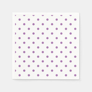 elegant lila polka dots pappersservett