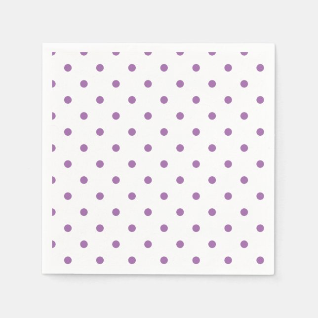 elegant lila polka dots pappersservett (Framsidan)