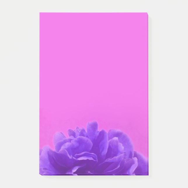 Elegant Lila Raspberry Blommigt Post-it Block (Framsida)
