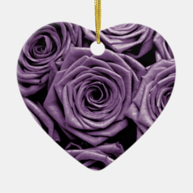Elegant Lila Ro Valentine Julgransprydnad Keramik (Framsidan)