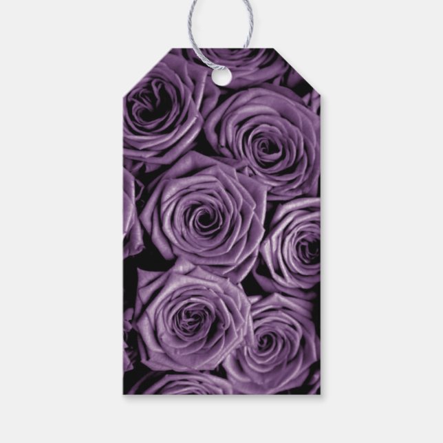 Elegant Lila Ro Valentine Presentetikett (Framsidan)